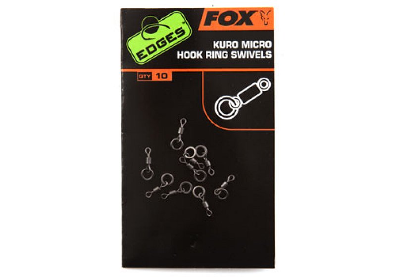 Fox Obratlík na háčik Edges Kuro Micro Hook Ring Swivels 10ks